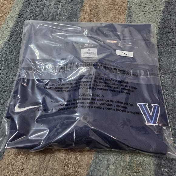 Nike Dri-Fit Villanova Wildcats Polo Shirt Blue White Men’s XL Athletic Golf - Picture 7 of 7
